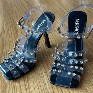 Versace embellished heels 39.5